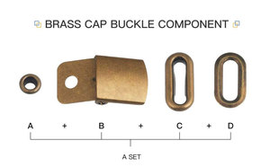 Tùy chỉnh khắc logo Mũ bóng chày điều chỉnh mũ khóa kim loại trượt Clasp phát hành đồng thau mạ vuông Giày khóa lưới trang trí - Product Image 3