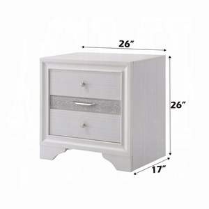 Moderno de lujo DB 2 cajones y 1 cajón de joyería Mesita de noche Muebles de dormitorio blanco para apartamento Sala de estar - Product Image 3