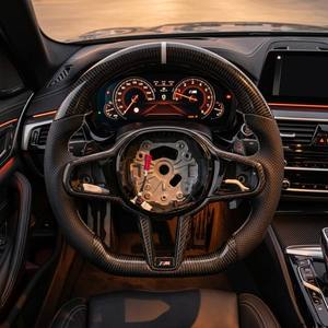Volante in Fibra di Carbonio Personalizzato con Display LED Riscaldato per BMW G20 G30 G80 M3 M4 Performance in Alcantara - Product Image 1