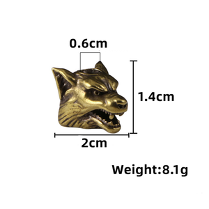 Wolf Mes Hanger Kralen Sieraden Accessoires Diy Koperen Retro Kralen - Product Image 2