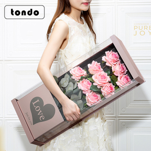 Big Size Acrylic Long Flower Box Square Design Rose Boxes