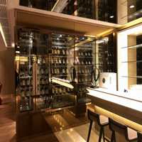 Cave à vin de restaurant sur mesure haut de gamme, vitrine réfrigérée à température contrôlée en acier inoxydable