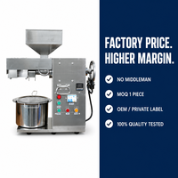 Presse à Huile Automatique MJ T15 Neuve 3000W en Acier Inoxydable, Machine de Pressage à Froid et à Chaud, Capacité 20kg/h, 220V/110V, Multi-Huiles, Petite Machine Domestique