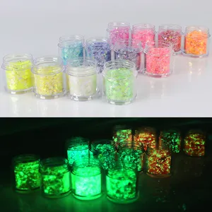 Wholesale Polyester Glow In Dark Chunky Glitter For Crafts Tumblers Halloween Glitter Glow in The Dark