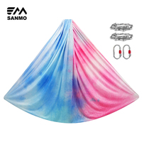 Ensemble de hamac de yoga aérien volant de haute qualité cravate teint multicolore hamac de yoga aérien balançoire tissu soies aériennes ensembles de balançoire de yoga