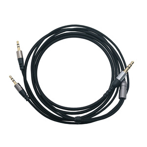 Cable de audio Zhongshan Zhen Sheng de 3.5mm a 3.5mm, 2.5mm, trenzado de nailon, cobre estañado, macho a macho, 120cm, negro - Product Image 5