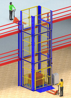 2ton 3ton 4ton Lade kapazität Fracht aufzug Feste vertikale Material hub tabelle mit Führungs schiene für den Innen-und Außenbereich