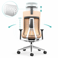 Silla de Oficina Ejecutiva Ergonómica Moderna y Lujosa, Ajustable en Altura, Giratoria, con Malla de Tela y Cojín de Espuma