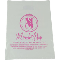 Sac en plastique à provisions au détail personnalisé professionnel sacs de marchandises blancs sacs de remerciement pour cadeau d'achat au détail de Boutique