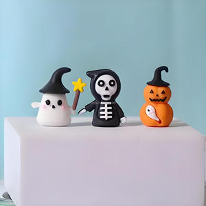 Halloween Funny DIY Customizable Ghost Bat Pumpkin Cartoon Eco-Friendly UV Printed PVC <strong>Promotional</strong> Keychain <strong>Hanger</strong> Modern 5x2.5 - Product Image 4