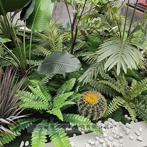 Plante artificielle vertes paysagères Shenghong, en pot sur pied, décoration intérieure personnalisable, matériau TPE - Product Image 1