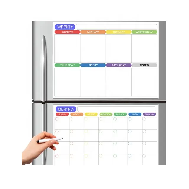 Lösch bar wöchentlich monatlich zu tun Liste Kalender Kühlschrank Magnet mit Stift