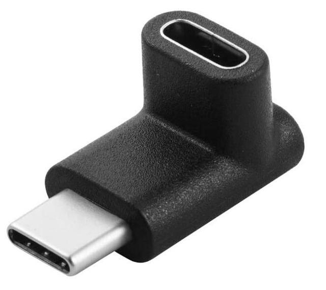 Jmax Upward and Downward Angled 90 Degree USB C Male to Female USB 3.1 Type C Converter Adapter for Smart Phone