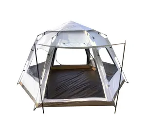 OEM Waterproof Outdoor teepee barraca para crianças todo o tempo tenda abrigo seis lados Double Layer tenda acampamento ao ar livre