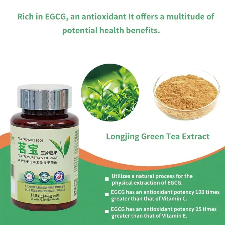 Tea Treasure Premium EGCG Tea Polyphenol Tablet Candy Antioxidant-Rich Natural Wellness Supplement for Optimal Health