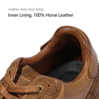 Chaussures d'entraînement allemandes BRIGHT FEATHER Modèle 221-1 pour hommes en cuir véritable, sportives et décontractées, à semelle épaisse en cuir de cheval, à lacets – Vente en gros
