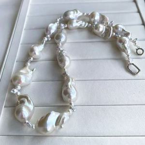 Collier de perles d'eau douce rétro français luxueux pour femmes, design de niche de luxe léger avec chaîne de clavicule, bijoux pour femmes - Product Image 2