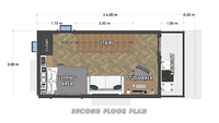 Villa moderne de luxe préfabriquée modulaire extensible à deux étages avec 2 chambres à coucher, à faible coût
