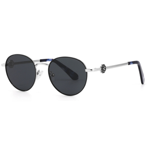Gafas de Sol Ovaladas para Mujer, Montura Morada, Lentes Degradadas, 100% Protección UV, Estilo Moderno, Protección Solar para Adultos - Product Image 5