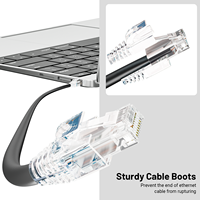 ZOERAX 100 Stück/Beutel Transparente RJ45 Zugentlastungshüllen für Cat6 Cat6A Cat7