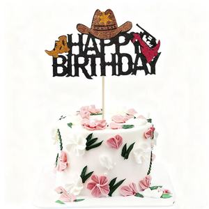 Decorazioni per <span class=keywords><strong>Torta</strong></span> di Compleanno Tema West Selvaggio 2025, Topper Riutilizzabili per Torte di Compleanno per Ragazzi e Ragazze - Product Image 3