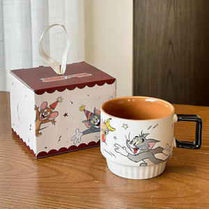 Taza de cerámica de Tom y Jerry con asa, diseño de dibujos animados, para café o té, caja de regalo incluida - Product Image 1