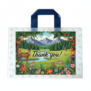 Sacs de shopping réutilisables en plastique LDPE HDPE avec poignée souple personnalisée, durables, pour l'emballage de détail, vente en gros - Product Image 2