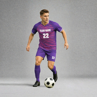 Maillot de football respirant en polyester UPF50 pour hommes – Tenue de sport d'entraînement et de match pour équipes – Kit de performance en gros