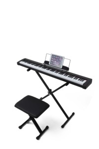 Clavier de piano portable professionnel 88 touches, instrument de musique électronique avec 128 sonorités, 80 morceaux de démonstration et double clavier - Product Image 6