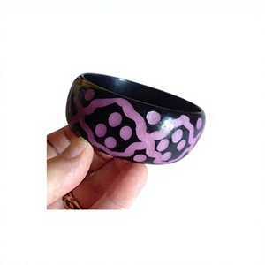 Newly Quality Classic Resin Bangle <b>Bracelet</b> Red Marbled Pattern Design Unisex Fashion Jewelry Acrylic Lucite Material for Woman - Product Image 5
