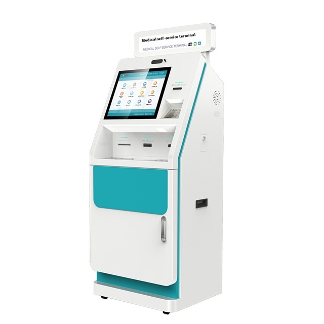 GODSPM Hospital Self-Service Registration Touch Screen Kiosk with SDK Function Coin Payment Ticket Printer Infrared Screen