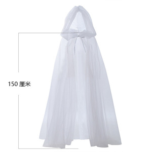 Costume da <span class=keywords><strong>Strega</strong></span> Medievale Mantello da Elfo per Donne Halloween Mantello con Cappuccio in Tulle Cosplay Vintage Abito da Fata per Matrimonio - Product Image 5