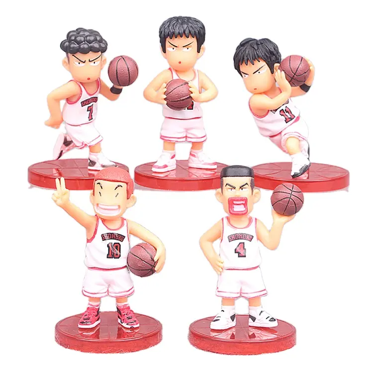 アニメSLAMDUNKkキャラクターモデル6cm5pcsデコレーションコレクションおもちゃアクションフィギュア卸売スラムダンク