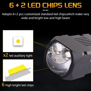 Lente de Proyector LED Sanvi Pequeña de 1.6 Pulgadas, Tamaño M20, 51W, 6000K, Luz Súper Brillante para Autos de 12V - Product Image 4