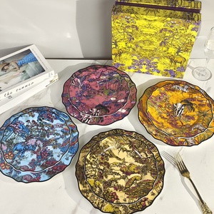Service de vaisselle en porcelaine fine à motif animalier, design européen luxueux, et assiettes de présentation en porcelaine pour la maison - Product Image 1