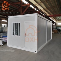 DXH Construction Site – Maison/ Bureau modulaire préfabriqué à installation rapide de 10, 15, 20 et 30 pieds avec toilettes