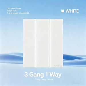 YuHe Group 2-Gang <b>Touch</b> Control Wall <b>Switch</b> Plastic Minimalist IP20 10A 230V - Product Image 3