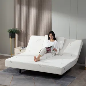 Kopf-und Fuß kontrolle Schlafzimmer möbel Memory Foam Elektrisch verstellbare Matratze