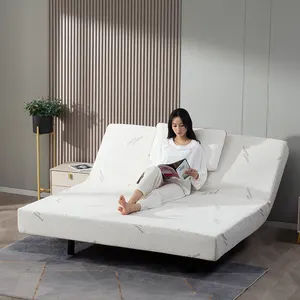 Head and Foot Control Bedroom Furniture Memory Foam Electric Adjustable Mattress