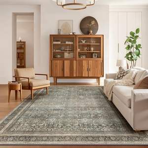 Tapis persan rectangulaire Wan Xinlong antidérapant pour salon, chambre, bureau, entrée, balcon, en velours cristal imprimé - Product Image 2