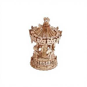 Kit de <span class=keywords><strong>puzzle</strong></span> <span class=keywords><strong>3D</strong></span> en bois rotatif vintage, coupe laser, jouet DIY avec 51 à 100 pièces pour la décoration de mariage et de la maison - Product Image 1