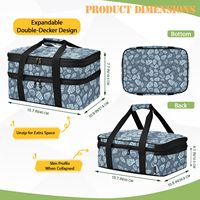 Grand sac de transport Hawaïen isotherme double couche 24L, extensible, design personnalisé, motif hébreu, forme coquille, avec poignée, pour l'été Aloha