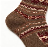 Chaussettes en coton doux à motif tricoté avec clochettes de Noël, hypoallergéniques et écologiques, pour cadeaux de Noël en gros