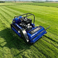 Tondeuse à fléaux télécommandée sans fil 4 temps certifiée CE & EPA pour terres agricoles et pentes montagneuses