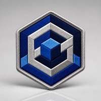 En gros, Patchs brodés en chenille à effet 3D optique, motifs hexagonaux, géométriques et cubiques, thermocollants, pour vestes en jean et chapeaux de mode