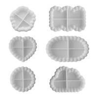 Candyer Wholesale DIY Coaster Tray 6 Bubble Silicone Mold Small Large Epoxy Resin Craft Packaging Bag