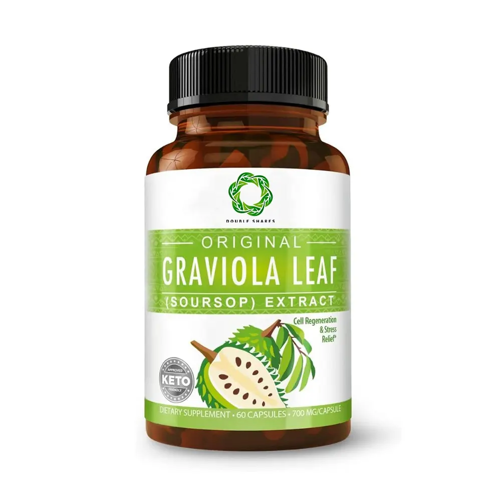 Graviola Extract Soursop Capsules 60ct 4X Graviola Capsules Digestive Enzymes Soursop Fruit Capsules