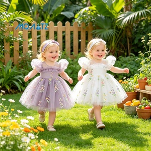<span class=keywords><strong>Robe</strong></span> <span class=keywords><strong>de</strong></span> demoiselle d'honneur formelle d'été MQATZ <span class=keywords><strong>pour</strong></span> bébés filles, mini <span class=keywords><strong>robe</strong></span> <span class=keywords><strong>de</strong></span> bal en satin à imprimé floral, respirante, manches courtes L3011XZ - Product Image 1