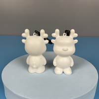 Modèle d'ours en résine populaire de 8 cm, pendentif DIY, artisanat fait main, peut être peint, design fluide, décoration d'intérieur, cadeau