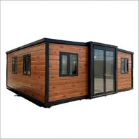 Maison conteneur modulaire de luxe extensible 20 pieds en acier pliable, 2 chambres avec salle de bain, haute qualité pour l'extérieur